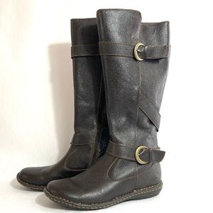 Boc, leather boots, dark brown, size 6.5, flat heeled